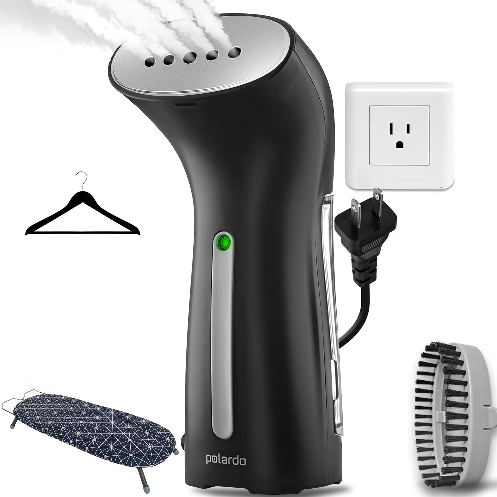 Polardo Travel Garment Steamer with compact design ideal for luggage and quick touch-ups.