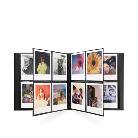 Polaroid Large Photo Album front cover for elegant shelf display and quick photo access.