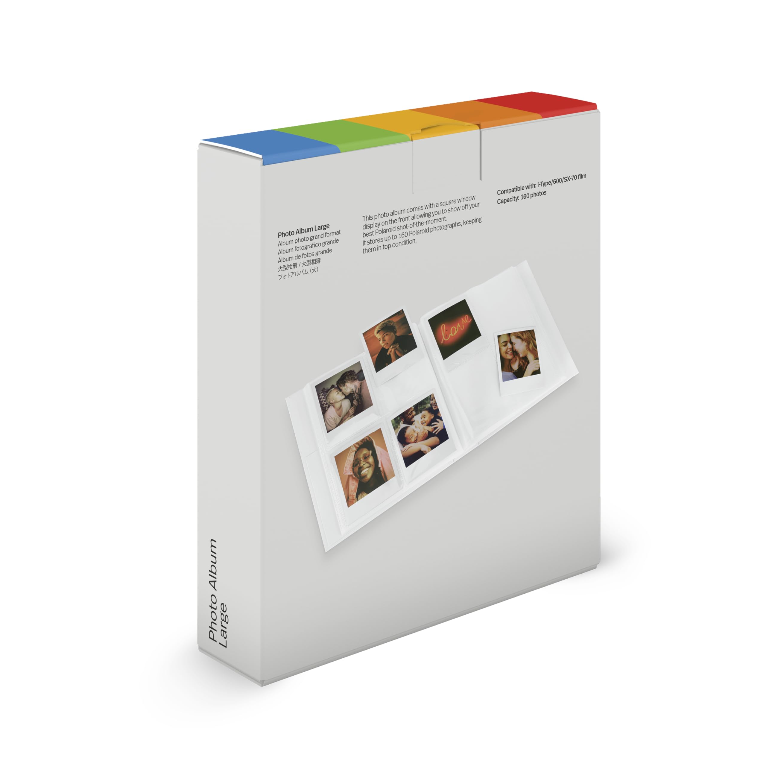 Polaroid Photo Album compact size fits shelves or coffee tables with style.