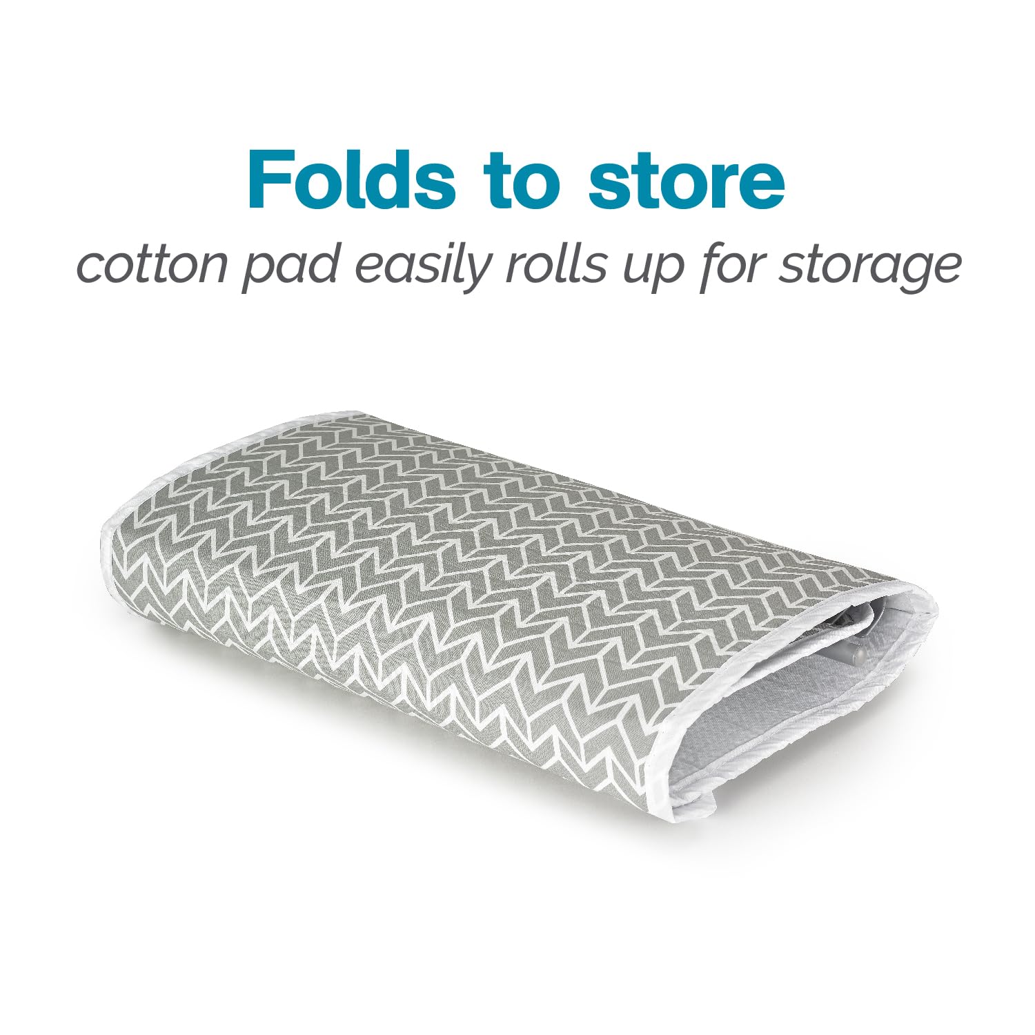 Polder portable roll-up design for easy travel storage.