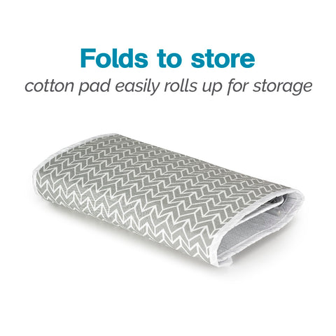 Polder portable roll-up design for easy travel storage.