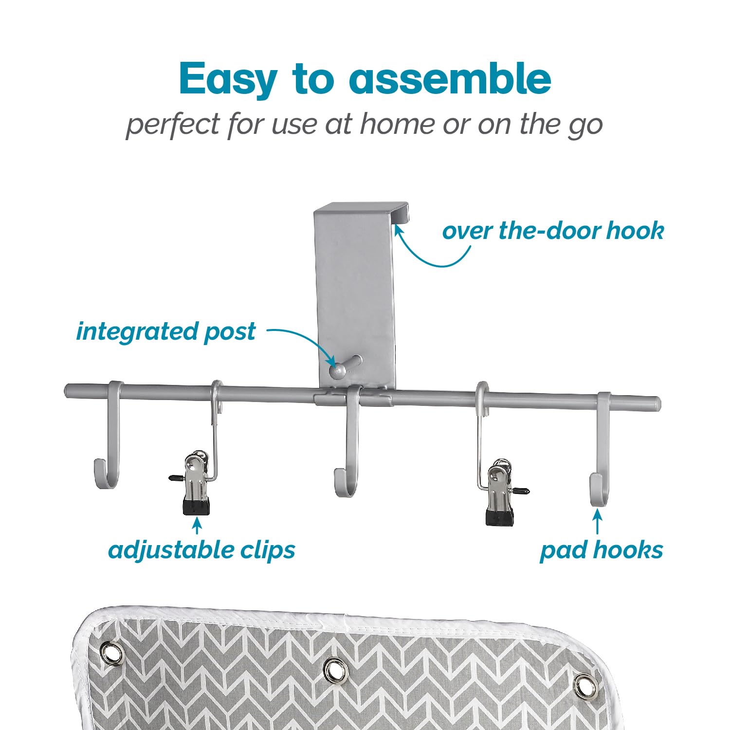 Polder travel-ready setup highlighting compact packing and quick setup.