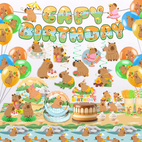 Polinook Capybara balloons provide festive air and photo moments.