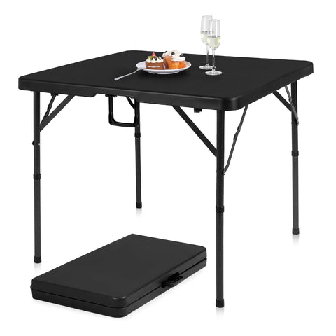 Pollilar 34-inch folding card table for portable indoor and outdoor use.
