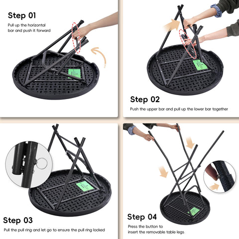 Pollilar 28in HDPE top in indoor setting for versatility