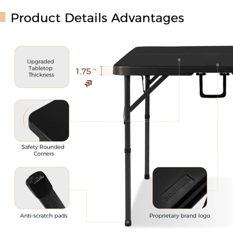 Pollilar dual-height design adapts for dining, gaming, or crafts seating.