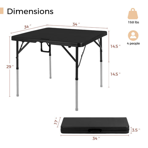Pollilar detachable-legs folding table provides versatile height options for meals, crafts, and games.