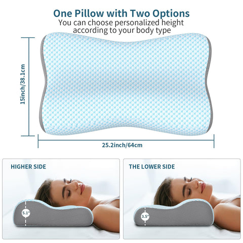 Polovo ergonomic neck support demonstrates all-night posture guidance for side sleeping.