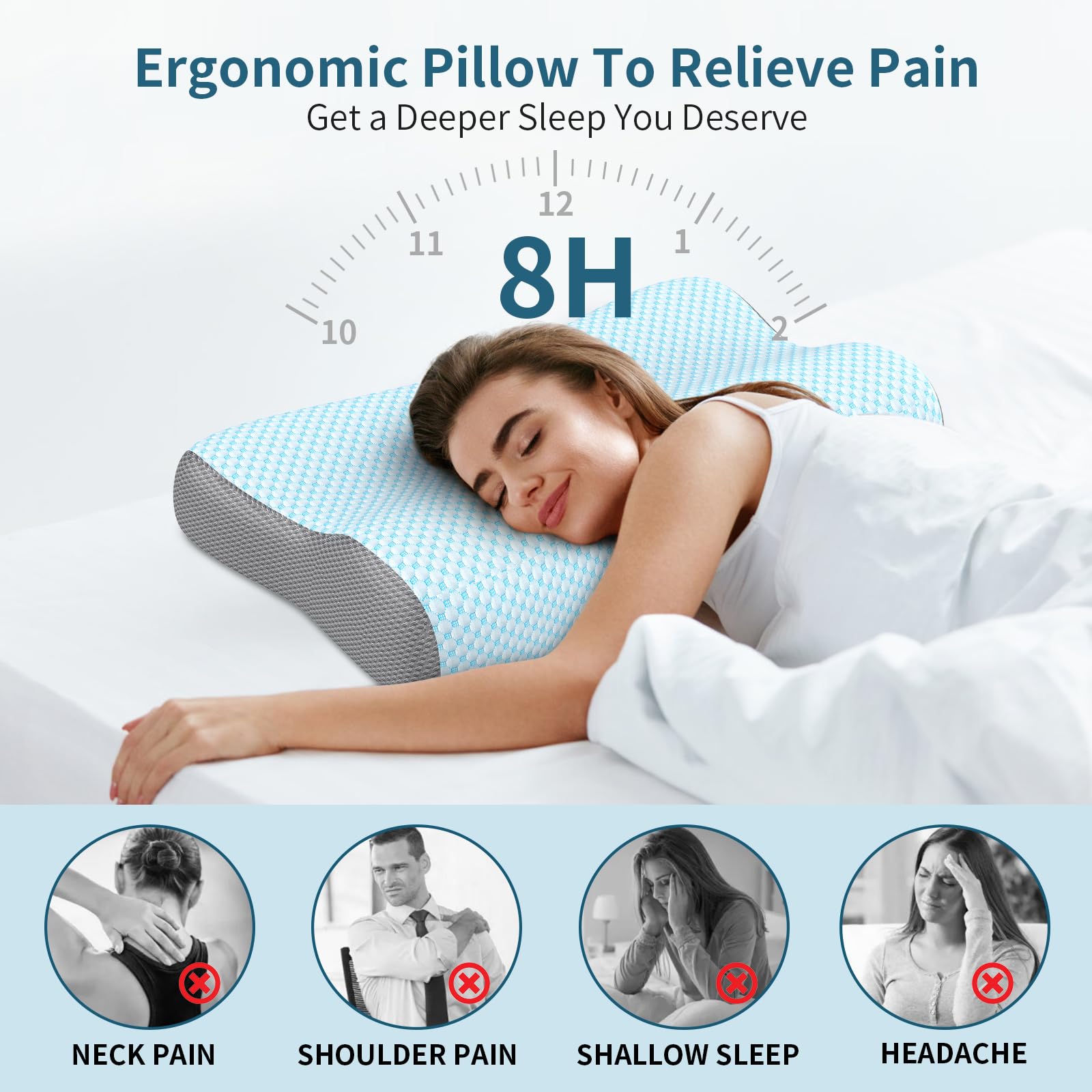 Polovo memory foam closeup highlights CertiPUR-US comfort and fast rebound support.