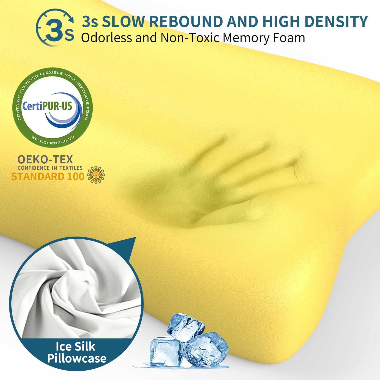 Polovo memory foam fast rebound preserves shape overnight.