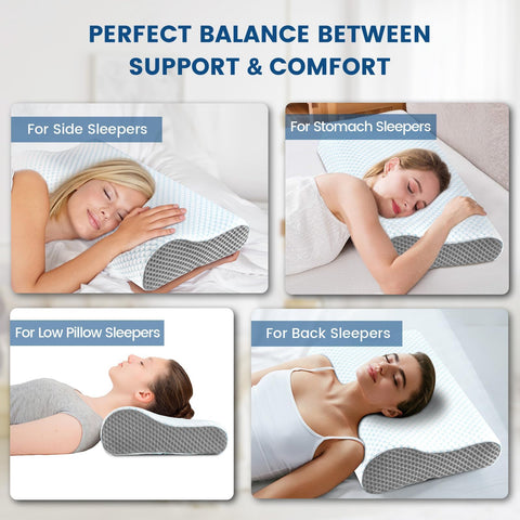Polovo pillow with breathable mesh sides for airflow.