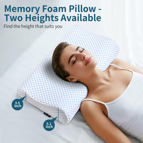 Polovo memory foam pillow suitable for supine sleeping with gentle neck alignment