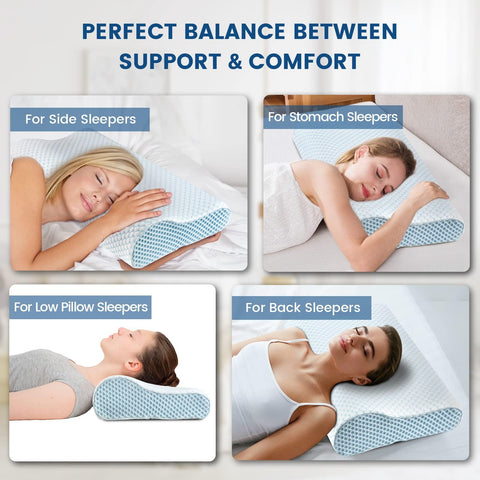 Polovo neck pillow setup in a cozy bedroom ready for night use