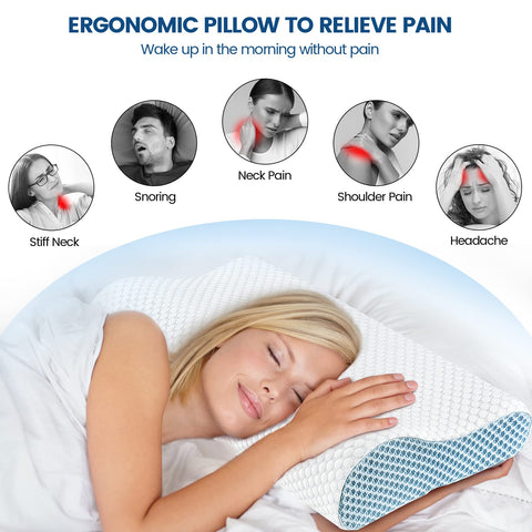 Polovo cervical contour aligns head and neck to reduce tension.
