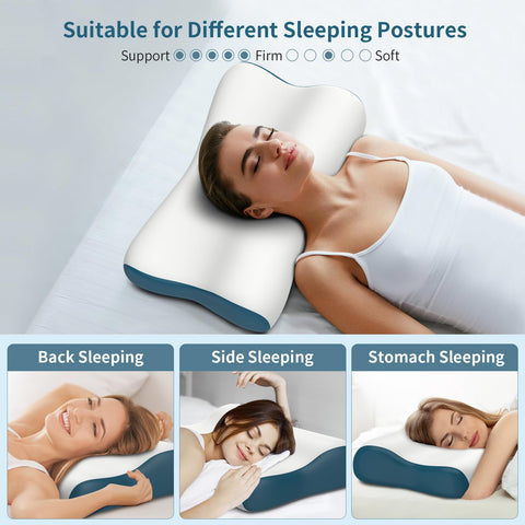 Polovo pillow suited for side, back, and stomach sleepers.