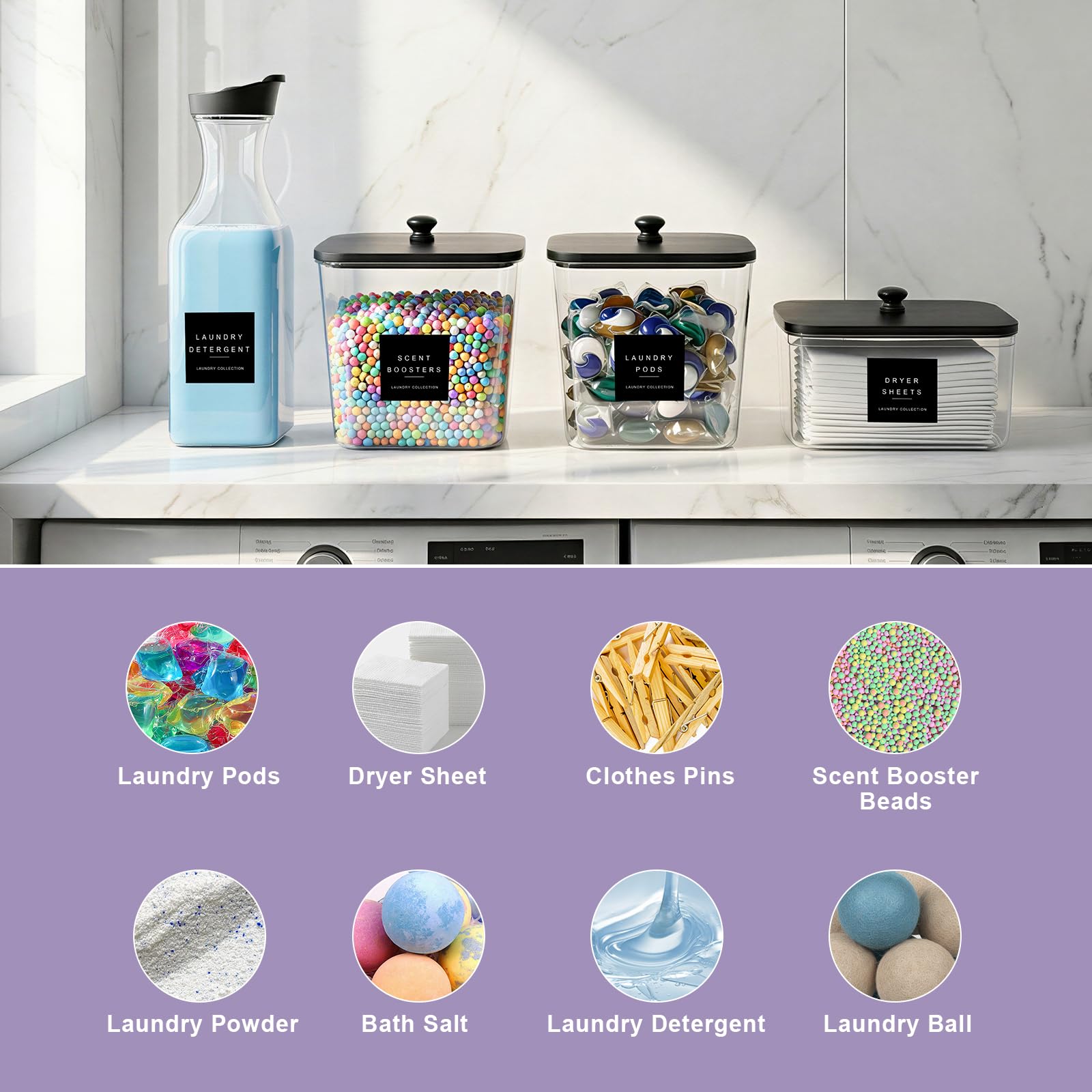 POLRAI clear spoons for accurate dosing and easy scooping.