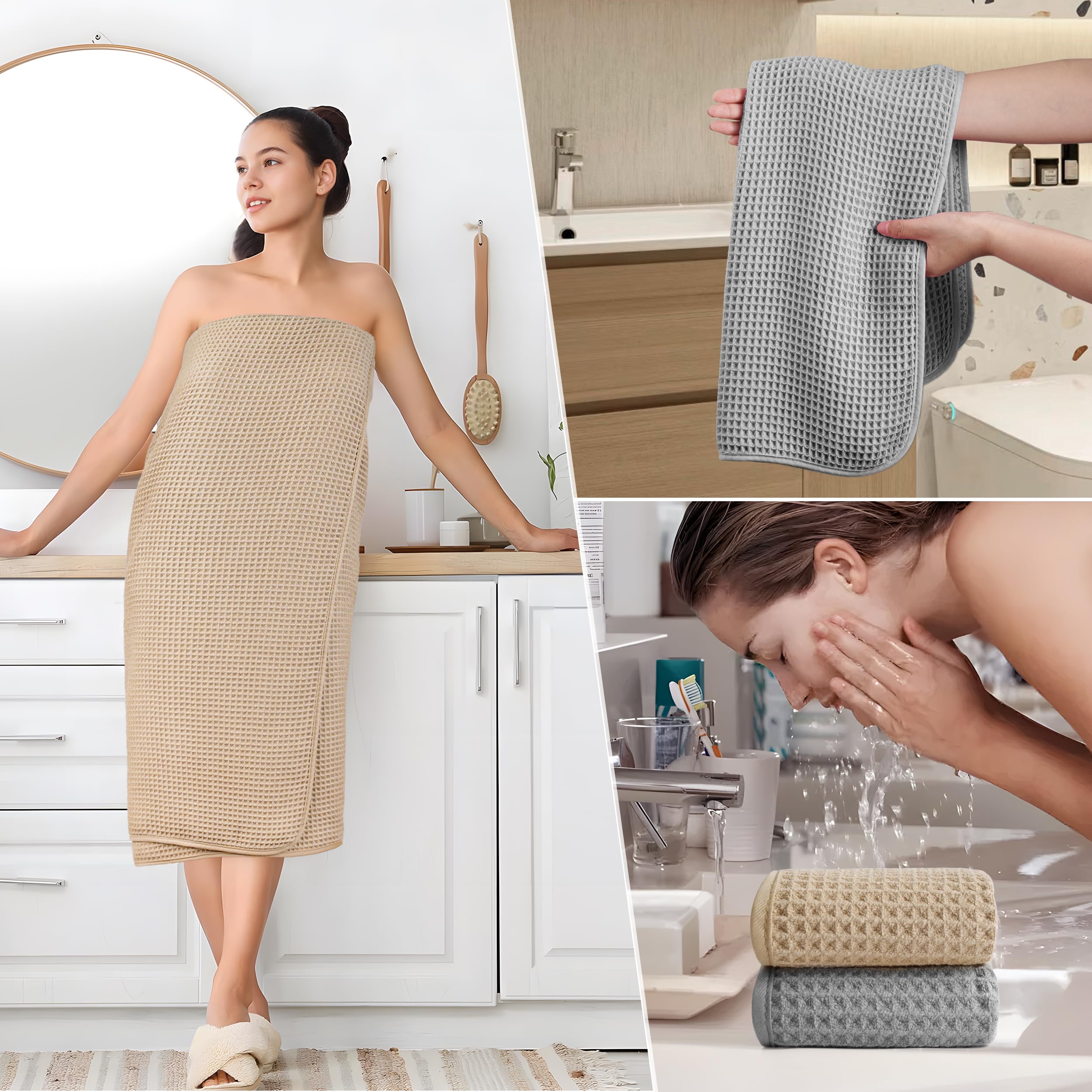 POLYTE bath towel 30x60 inches delivers full-body coverage in premium microfiber.