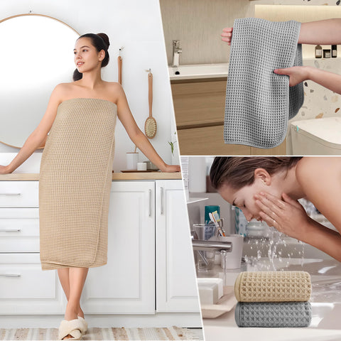 POLYTE bath towel 30x60 inches delivers full-body coverage in premium microfiber.