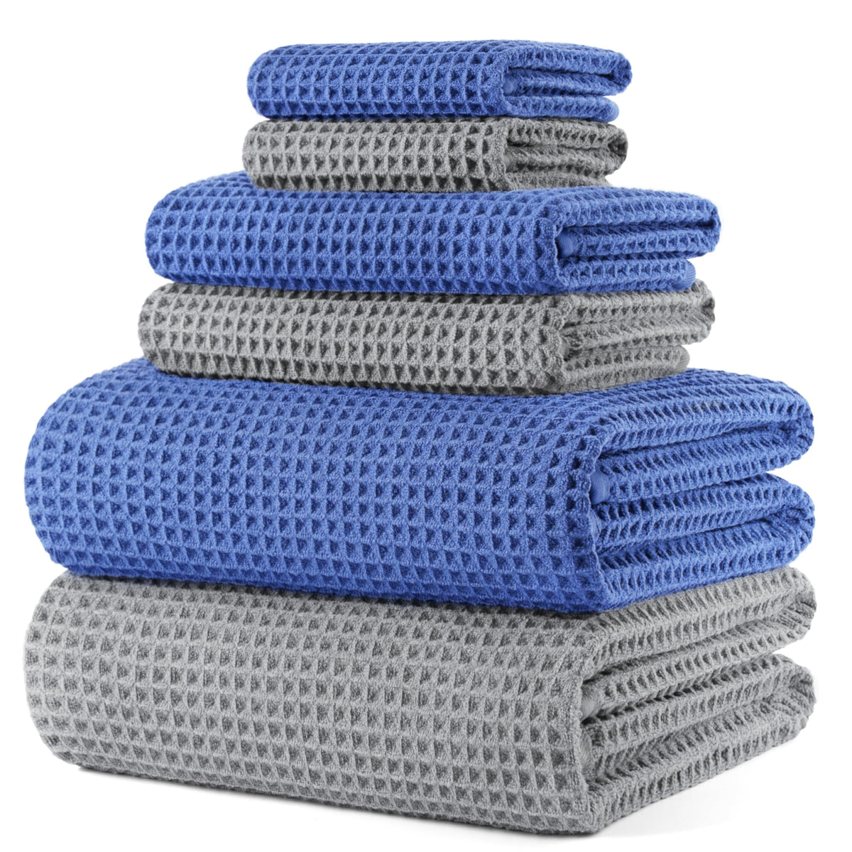 POLYTE bath towel 30x60 inches in waffle weave for quick drying