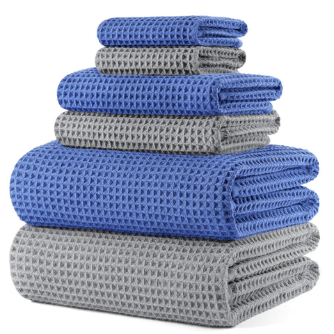 POLYTE bath towel 30x60 inches in waffle weave for quick drying