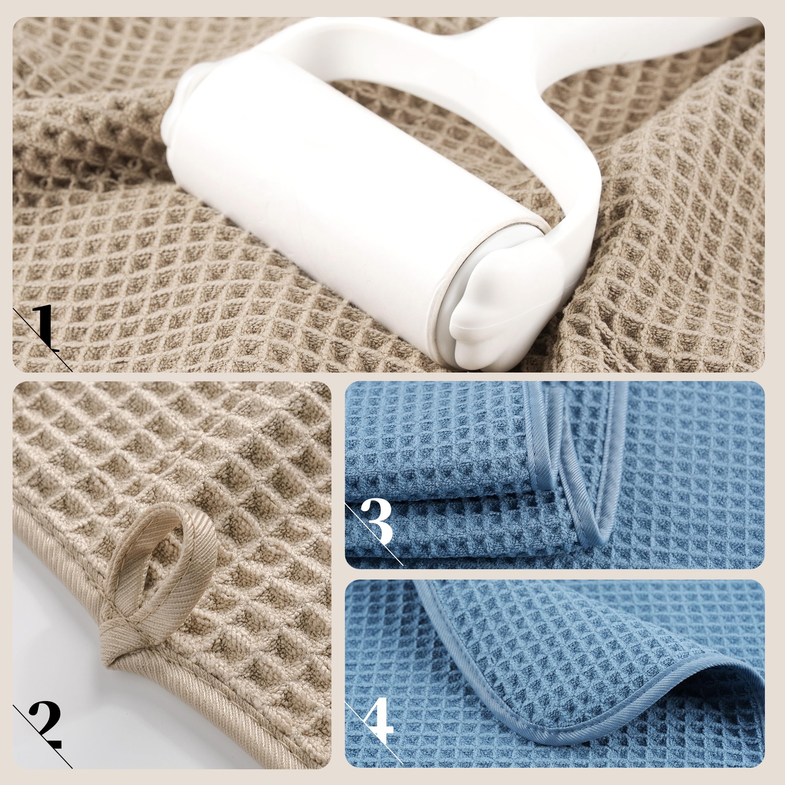 Towel hanging to dry demonstrates fast-drying performance and odor control.