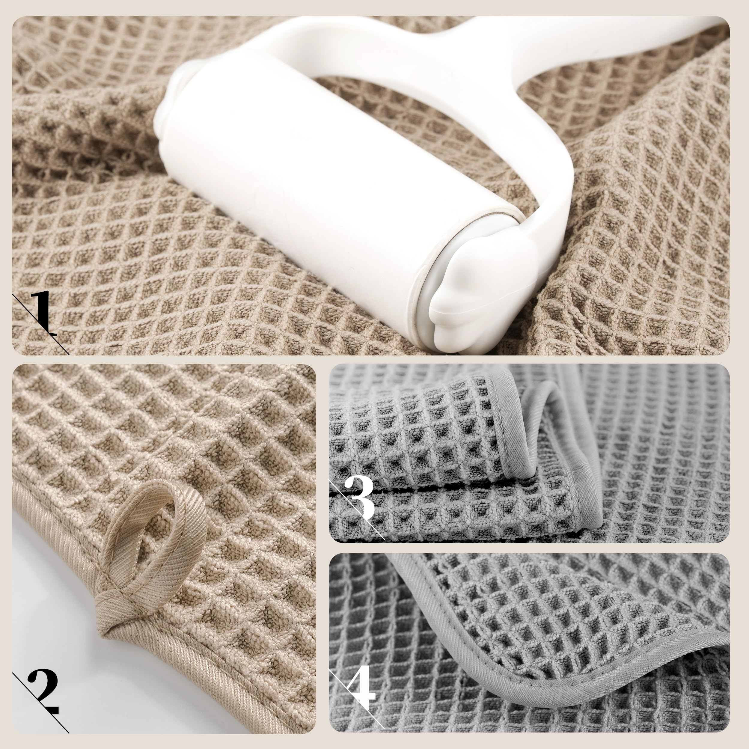 POLYTE towels hanging to air-dry demonstrate quick-dry and odor-control features.