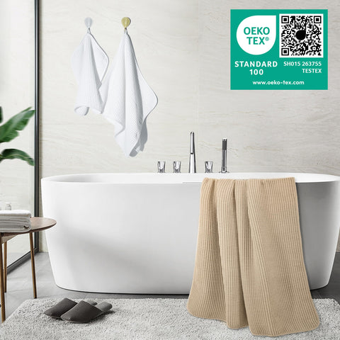 POLYTE hand towel 16x30 in waffle weave for everyday quick-dry use.