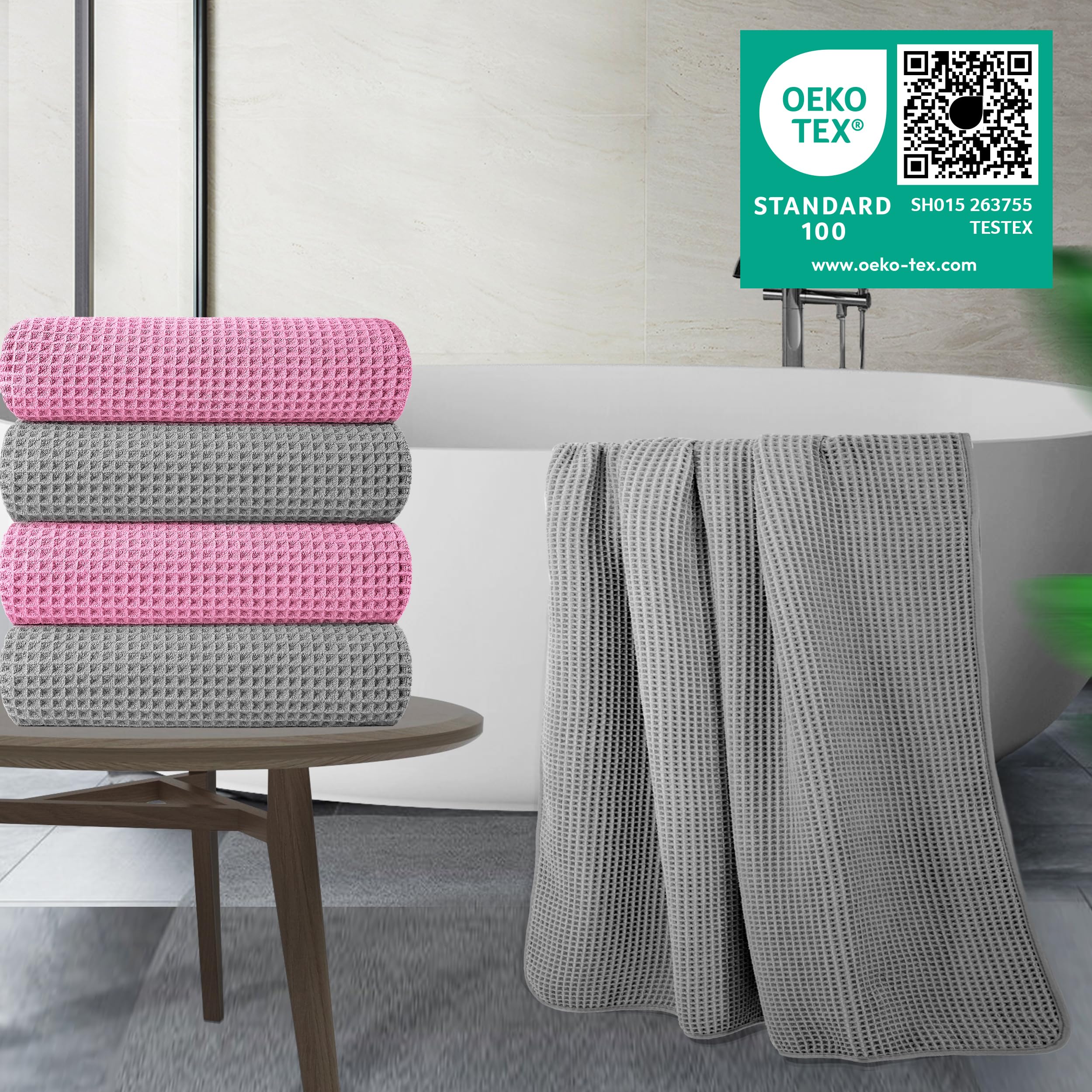 POLYTE quick-dry microfiber towel 60x30, ideal for home, gym, and travel.
