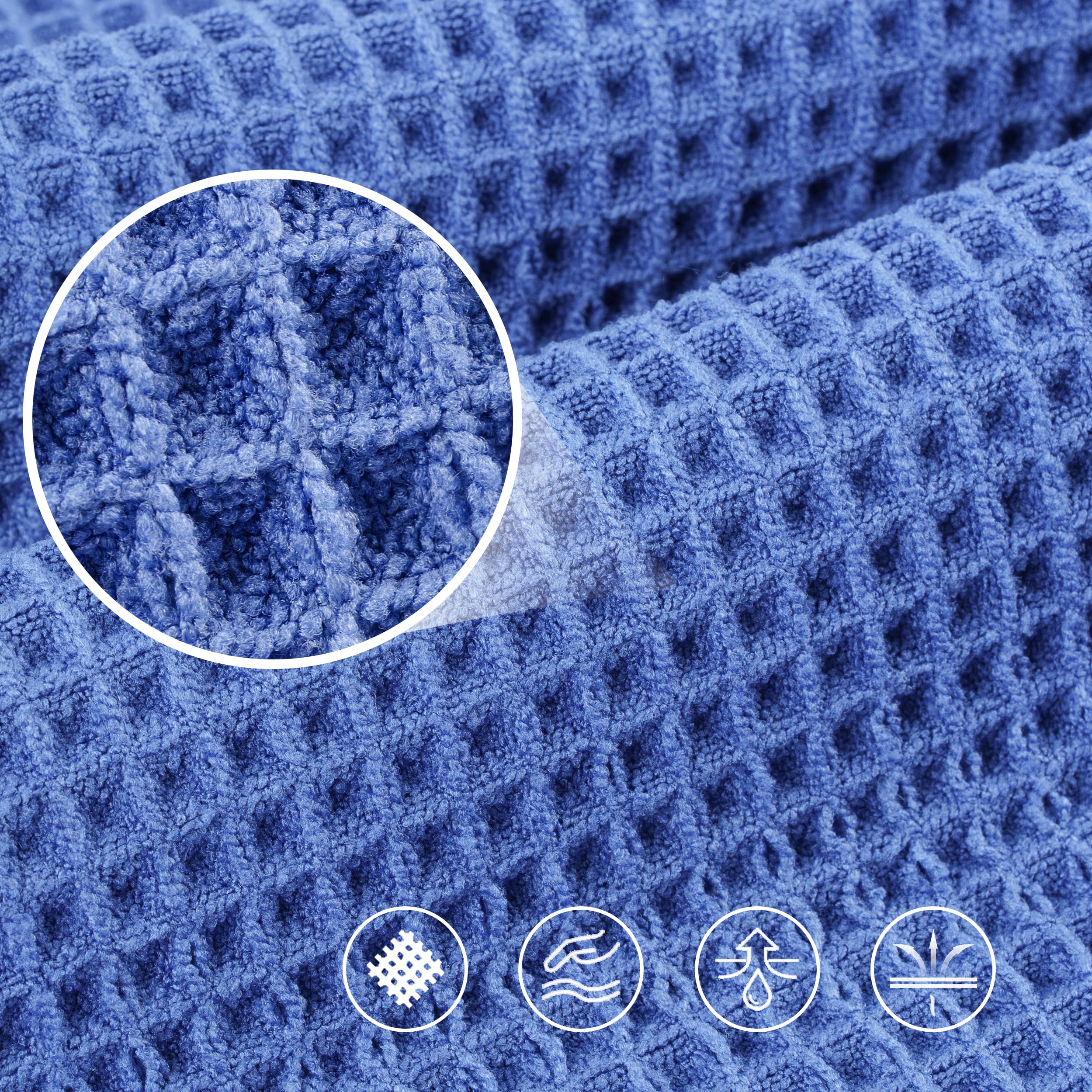 POLYTE quick-dry microfiber performance supports fast body and hair drying.