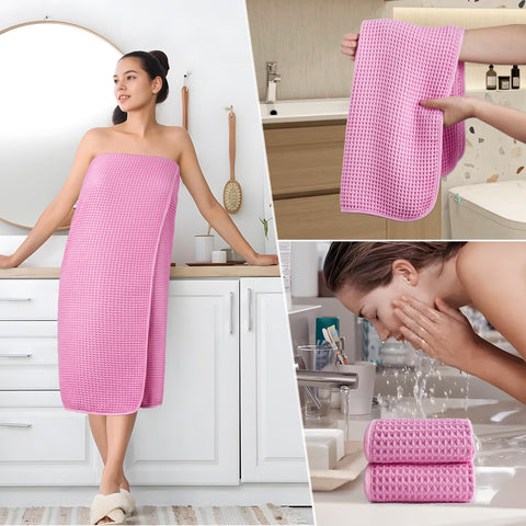POLYTE quick-dry microfiber towels highlighted for fast absorption.