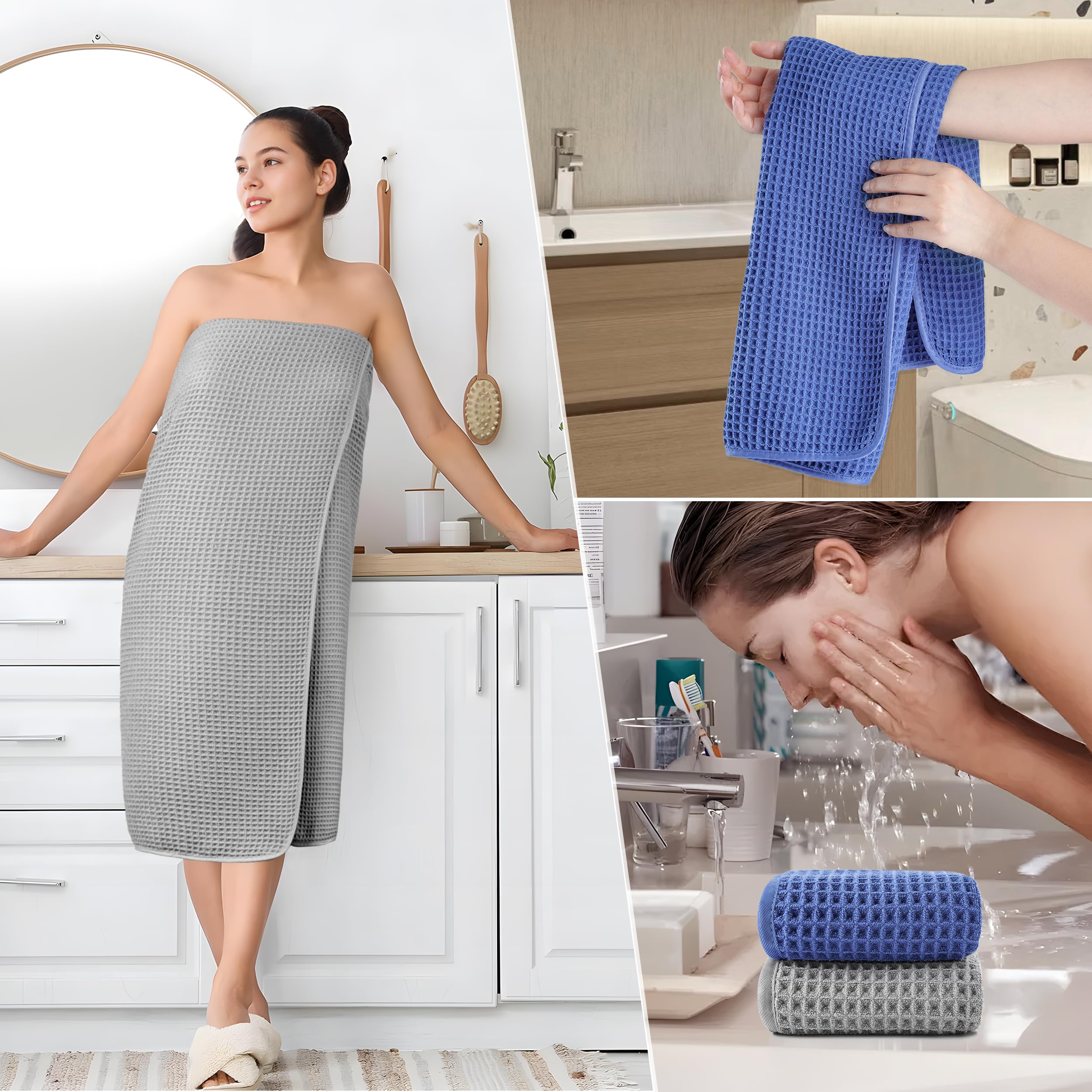POLYTE body towel with sewn-in label for quick drying