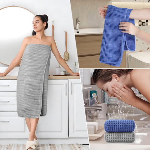 POLYTE body towel with sewn-in label for quick drying