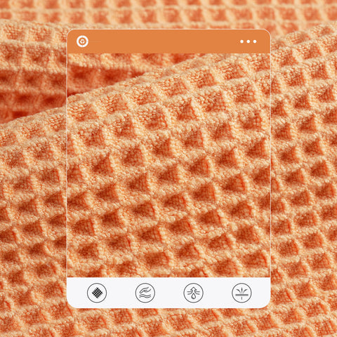 POLYTE waffle hand towel 16x30 with hanging loop for quick dry