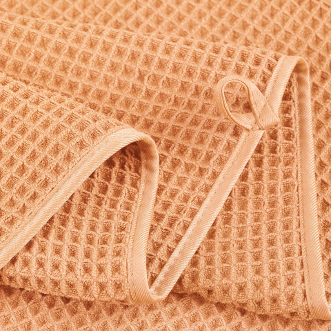 POLYTE waffle washcloth 13x13 with exfoliating surface