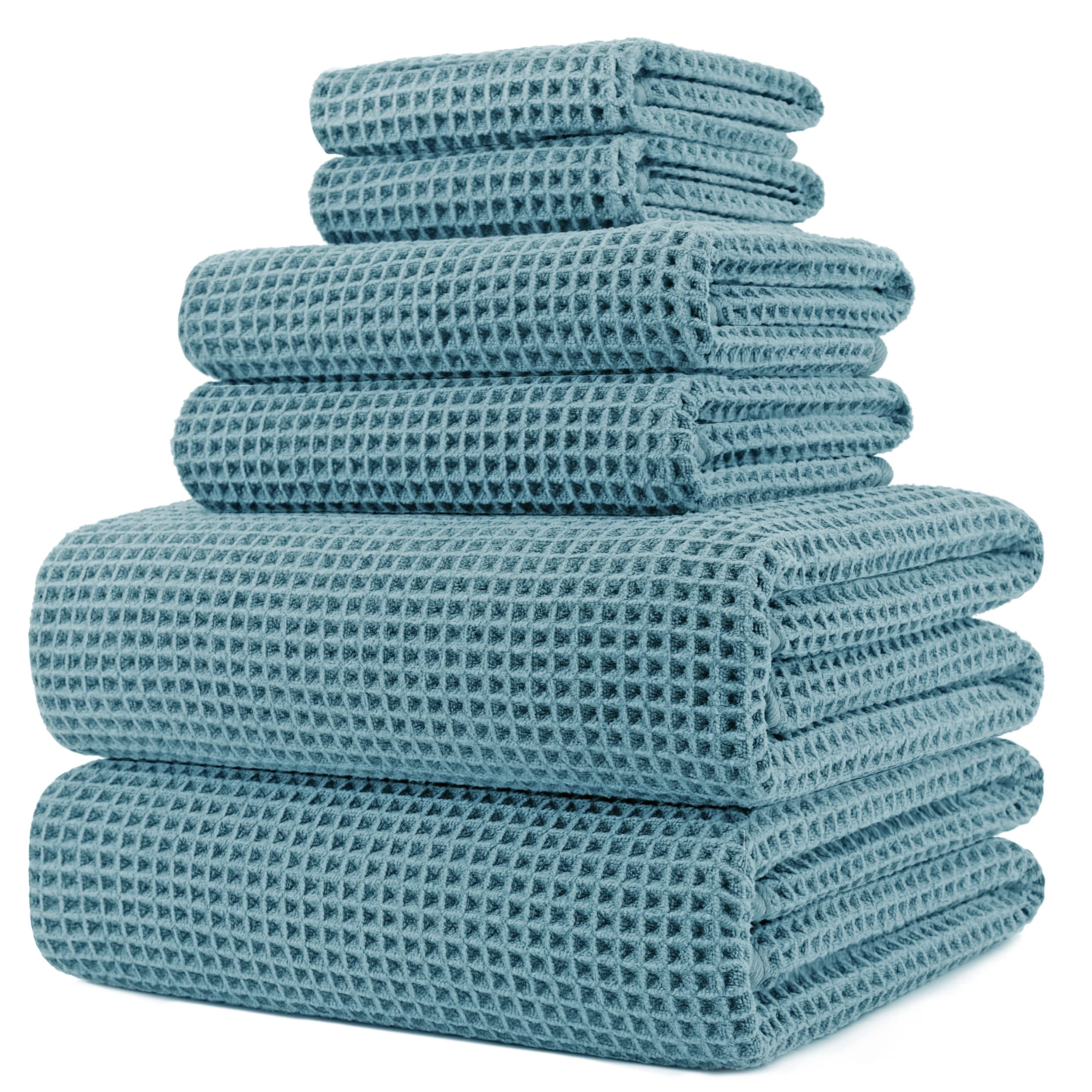 POLYTE waffle-weave bath towel 30x60 displaying plush softness and quick-dry performance