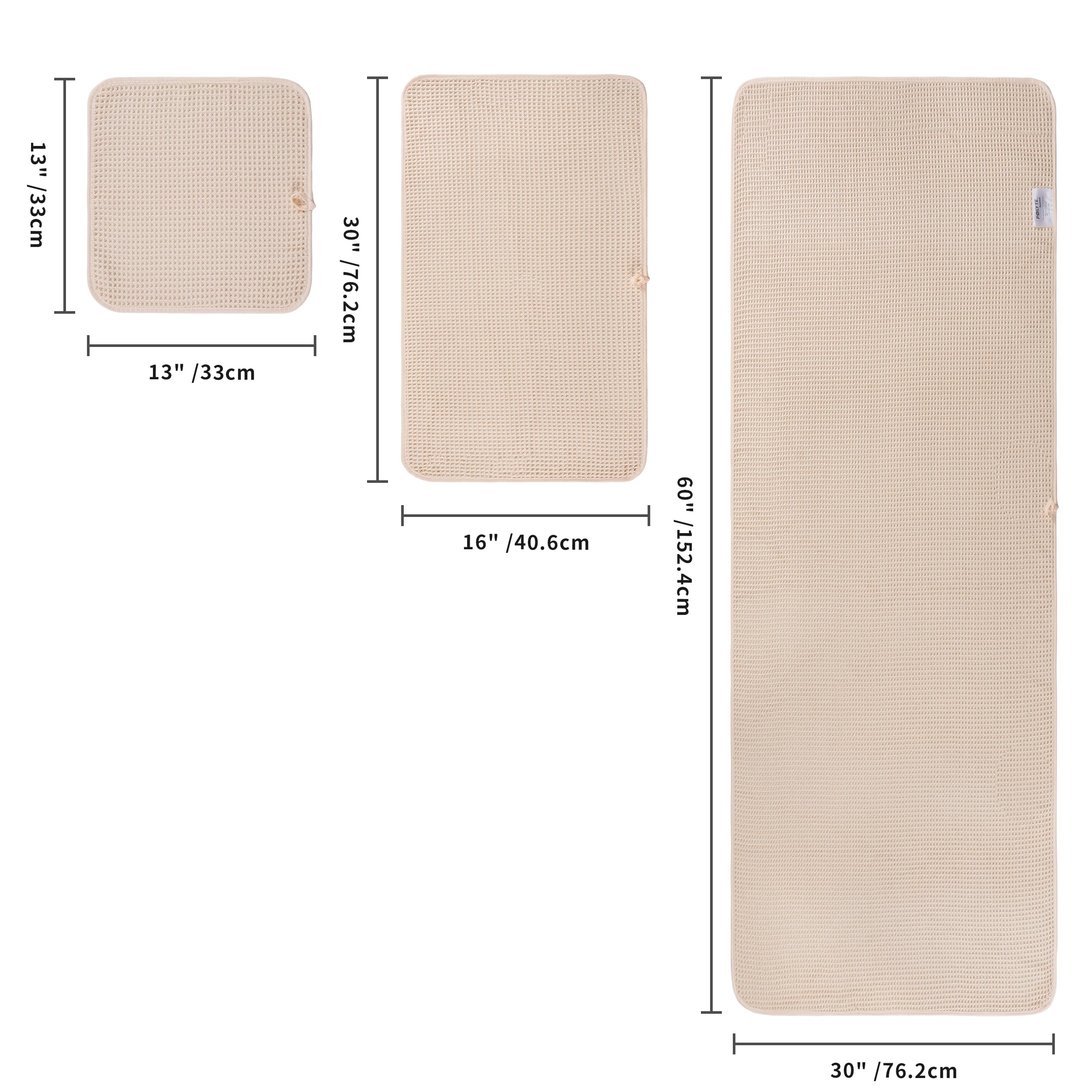 POLYTE waffle weave hand towel 16x30 lint-resistant and absorbent
