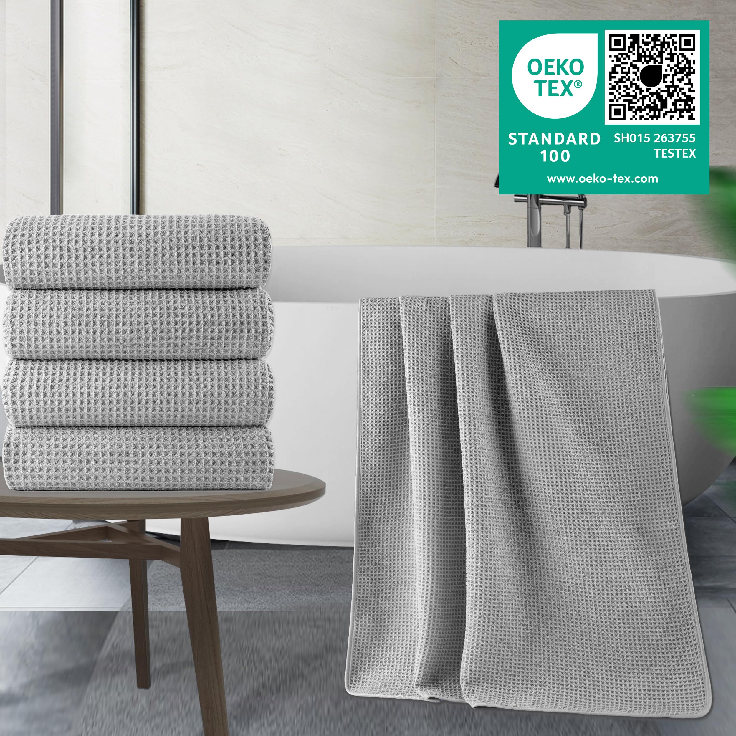 POLYTE waffle weave microfiber close-up showing soft texture