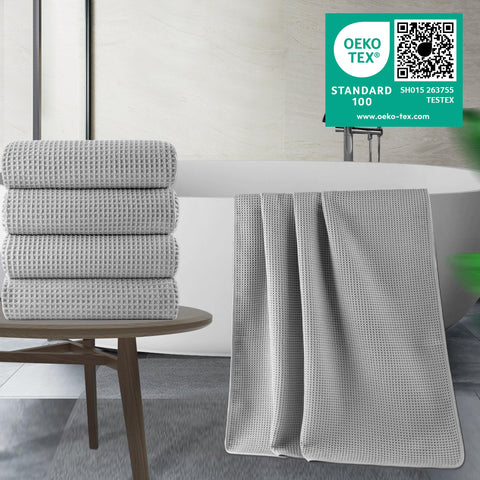 POLYTE waffle weave microfiber close-up showing soft texture