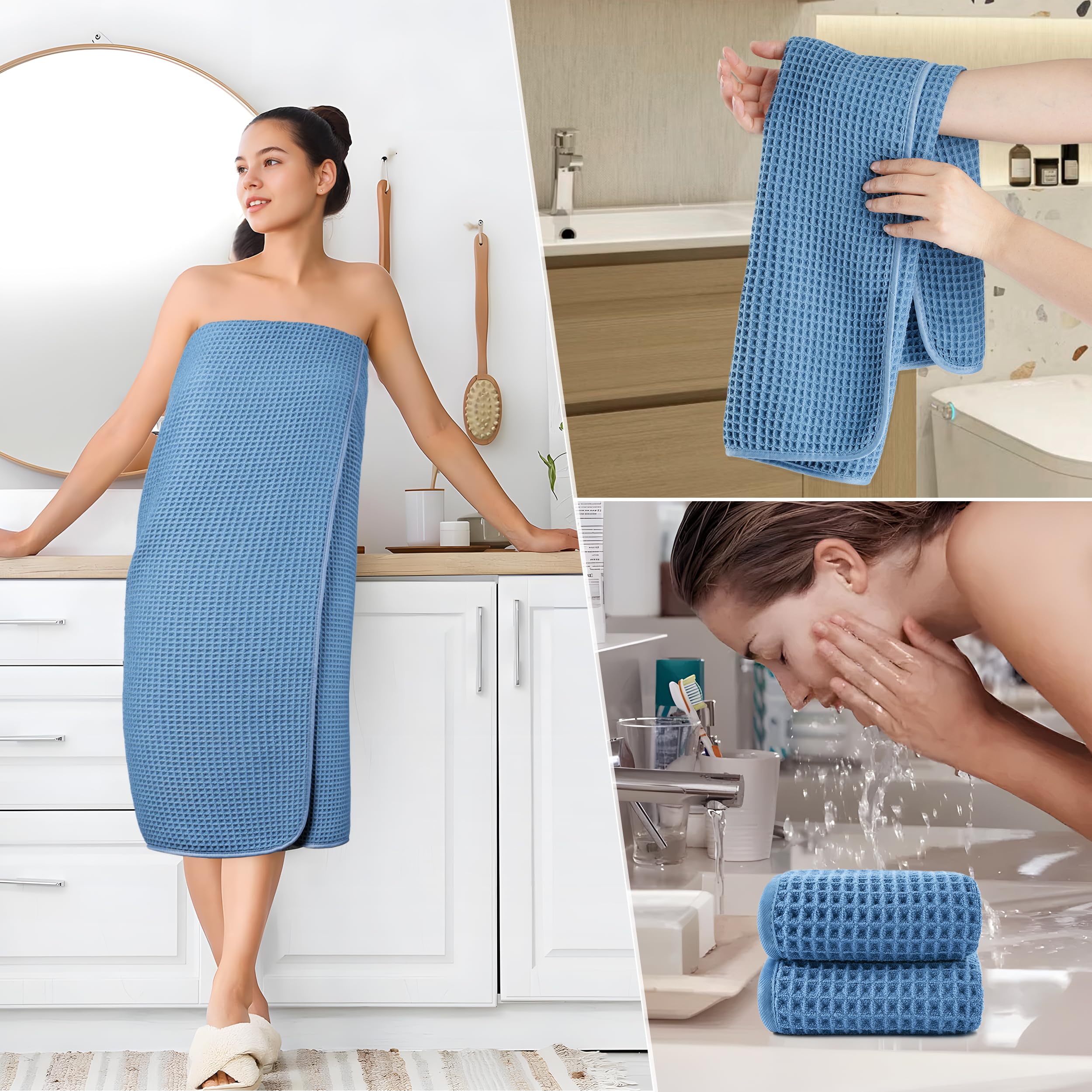 POLYTE washcloth 13x13 with gentle exfoliating texture