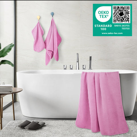 POLYTE washcloth 13x13 in with gentle exfoliating texture for cleansing.