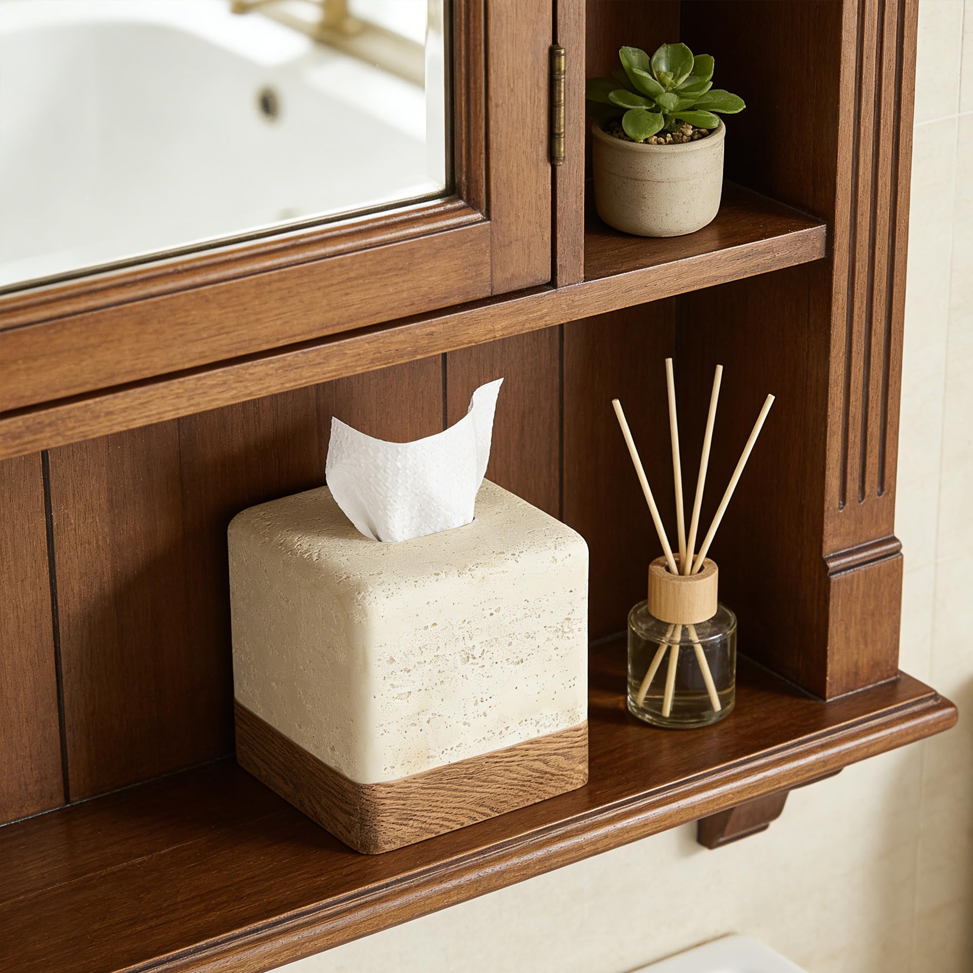 Polytree heavy-duty tissue holder blends practical function with home decor.