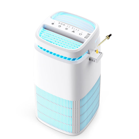POMORON MJ002H front view showing compact purifier ideal for larger rooms