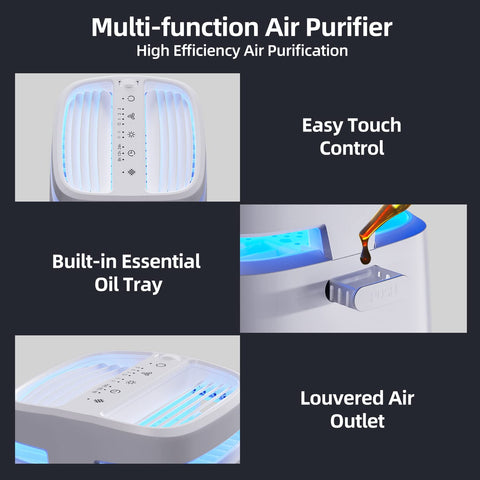 POMORON remote control for convenient purifier adjustments from bed or sofa