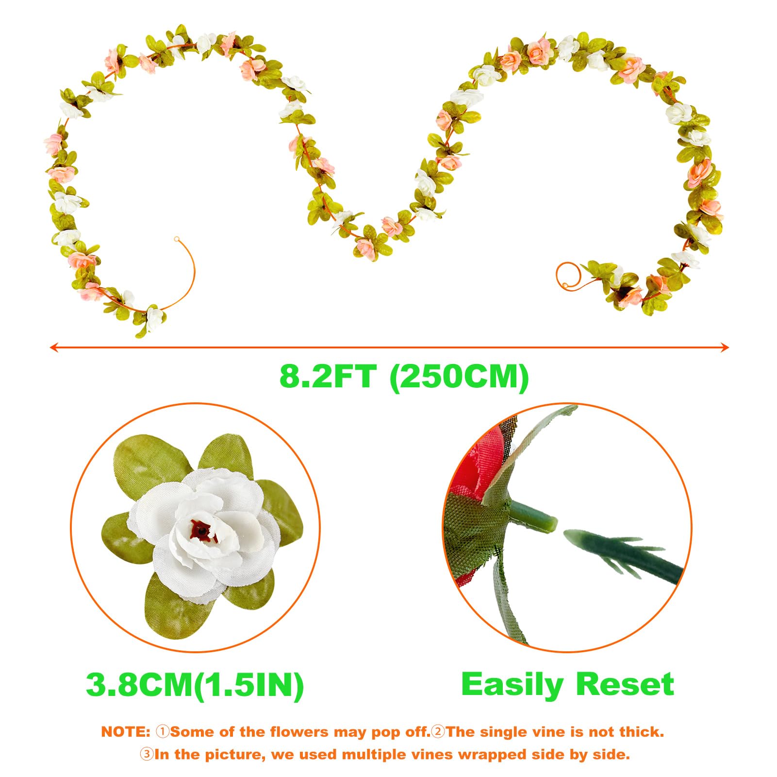 PONKING diy bouquet rose vine for creative arrangements.