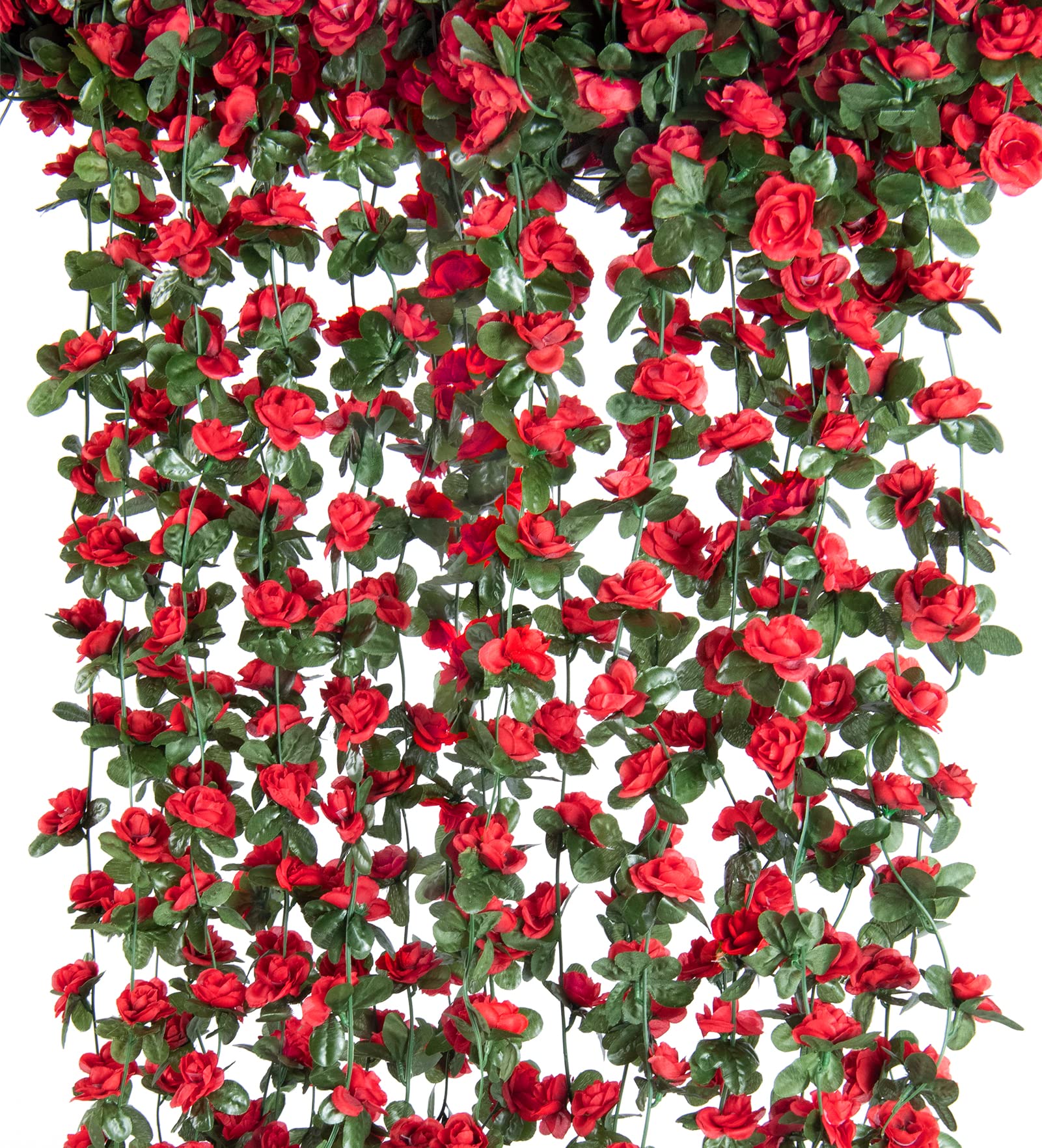PONKING durable artificial rose garland resists fading and needs no watering