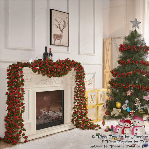 PONKING silk and plastic leaves garland for durable wedding arch decor