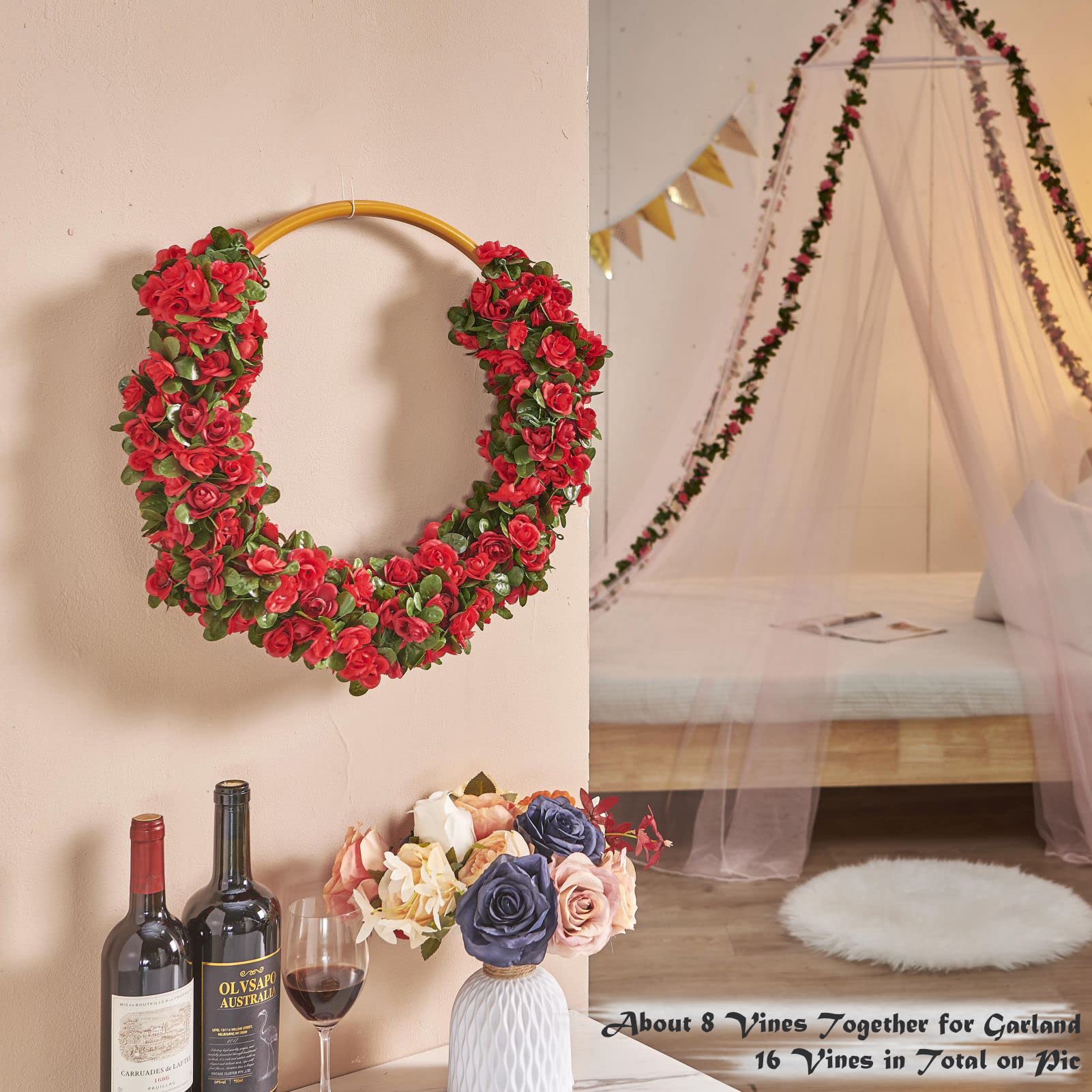 PONKING wedding arch rose vine ready for an elegant ceremony backdrop