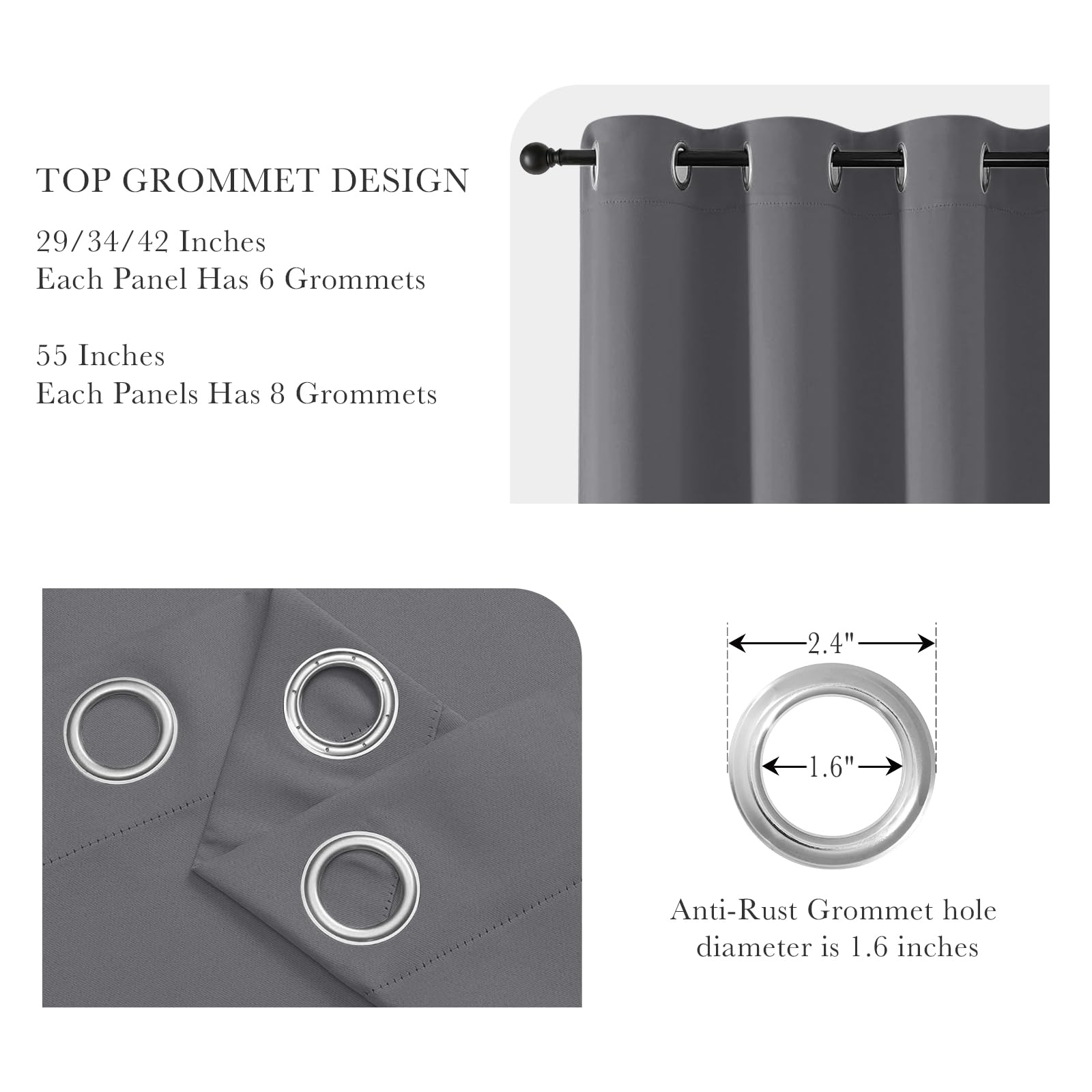 PONY DANCE curtains bedroom decor grey installed, ideal for private, quiet nighttime living.