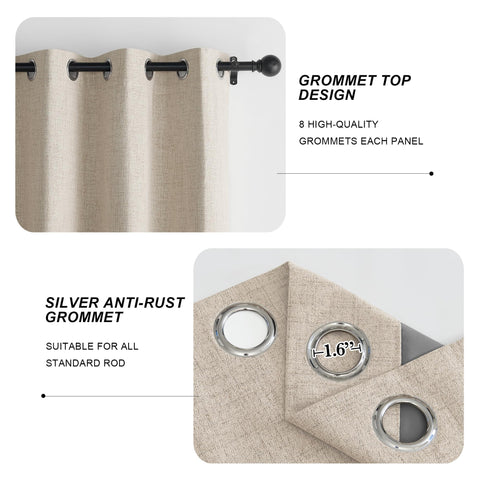 PONY DANCE easy-hanging curtains with rustproof grommets