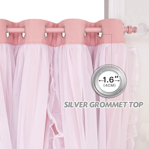 PONY DANCE pink nursery curtains help create a cozy, dreamlike sleep space